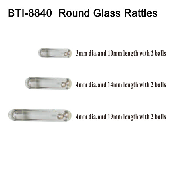 BTI-8840 Round Glass Rattle