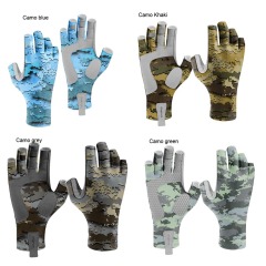 BTI-11B-2169 UPF 50+ Fingerless Fishing Gloves