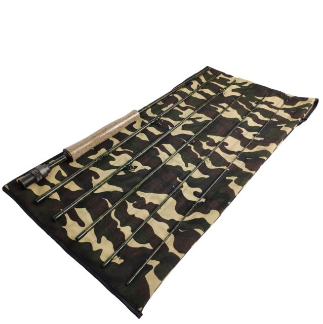 6 Sections Travel Fly Rods - 8'9'' LW4/5, 9'1'' LW5/6, 10'3'' LW2/3 Fast Action,Camo Green Finish, 24T Carbon