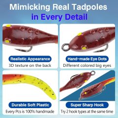 BTI-05D-RC074 Weedless Pre-Rigged Bass Fishing Lures