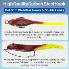 BTI-05D-RC074 Weedless Pre-Rigged Bass Fishing Lures
