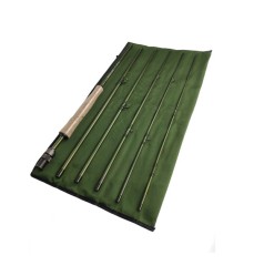 6 Sections Travel Fly Rods - 8'9'' LW4/5, 9'1'' LW5/6, 10'3'' LW2/3 Fast Action, Green Finish, 24T Carbon
