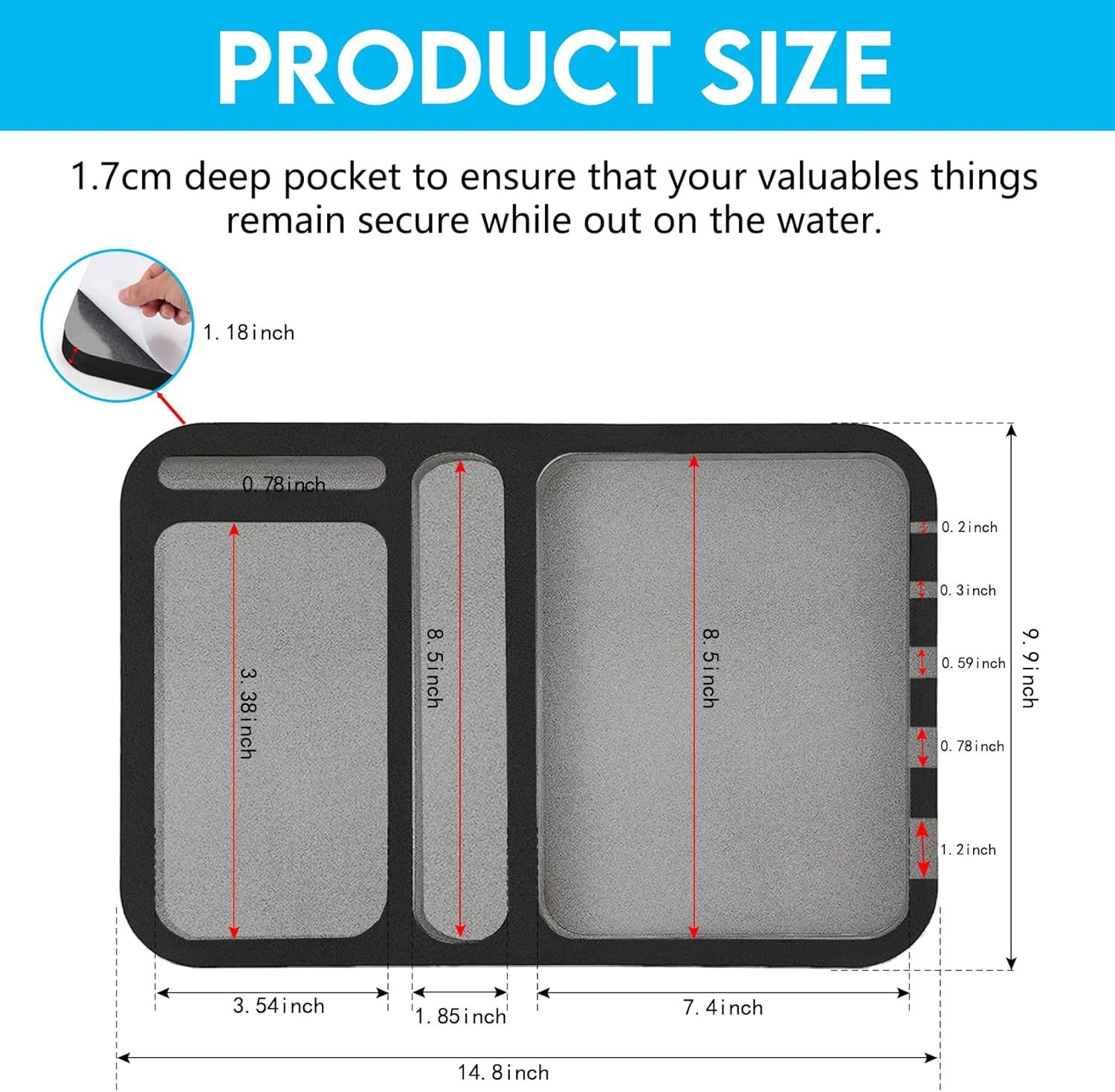 BTI-14A-8001 EVA Foam Boat Dash Pad