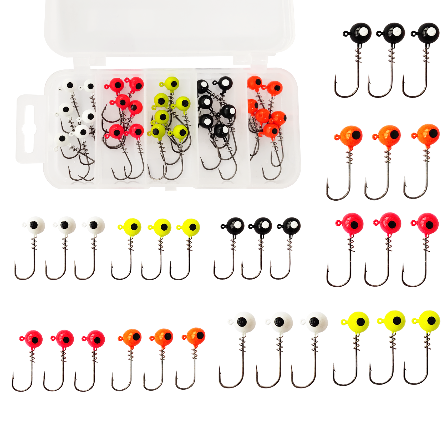 BTI-08B-416 Colored Spring Lock Crappie Jig Heads
