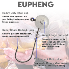 BTI-08B-417 Uncoated Spring Lock Crappie Jig Heads