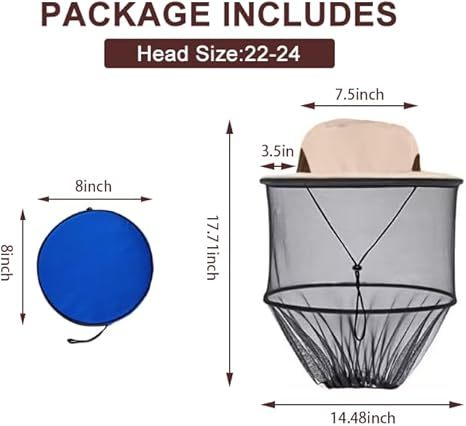 BTI-11E-MMH02 Mosquito Head Net Hat