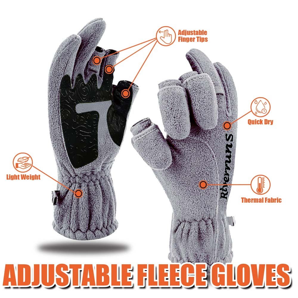 BTI-11B-2177 Fleece fishing gloves