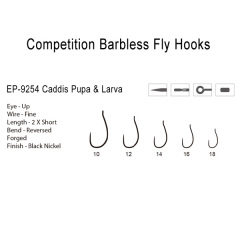 EP-9254 Caddis pupa & Larva Fly Hook