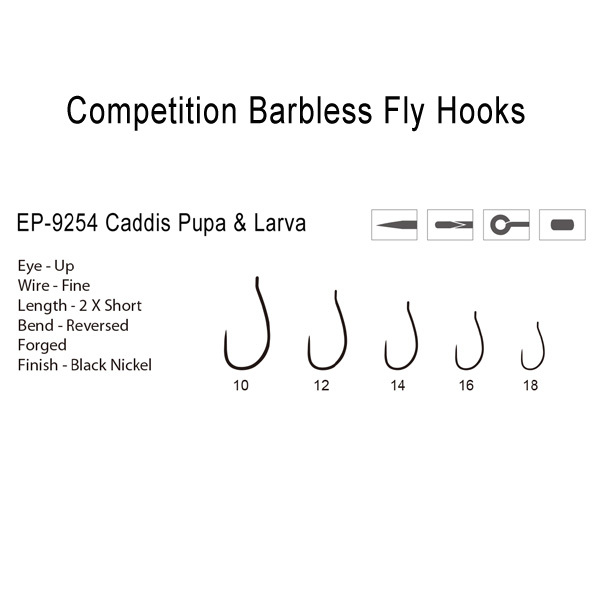 EP-9254 Caddis pupa & Larva Fly Hook