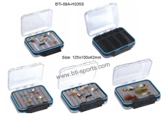 09A-H035S Double faces fly box with compartments and slit foam (S)
