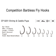 EP-9251 Shrimp & Caddis Pupa Fly Hook