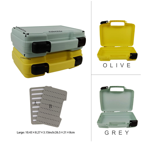 BTI-09A-SF03 Plastic click lock streamer fly carrying case