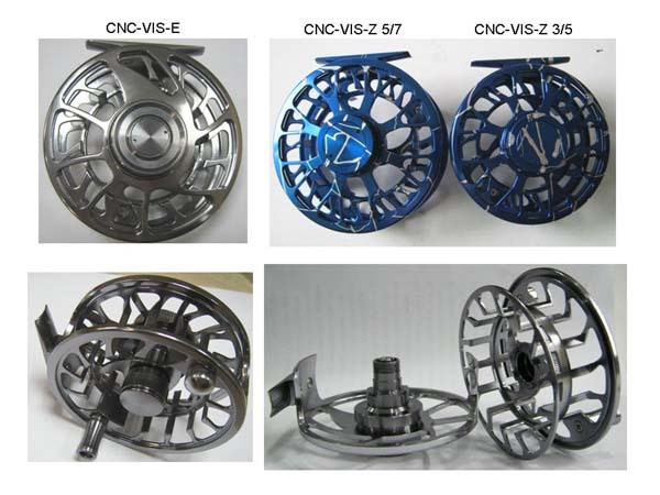 CNC-VIS Super light super large arbor waterproof fly reel