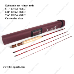 Best Value Fly Rods - Short Fly Rods - 6'1'' & 6'8'' & 7'6'' 0/1wt, 2/3wt, 3/4wt Medium Fast Action, 24T Carbon