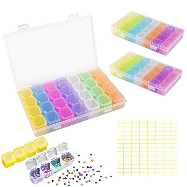 28-compartment Storage Box With Separate Lid Box