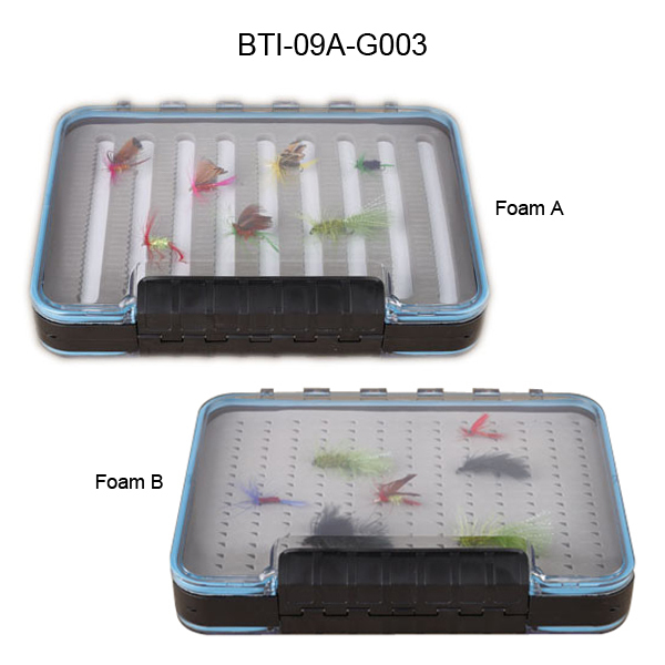 BTI-09A-G003 Double sides clear waterproof fly box