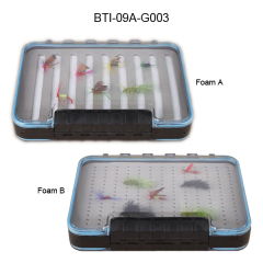 BTI-09A-G003 Double sides clear waterproof fly box