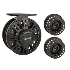 02B-HVCE New graphite large arbor cassette fly reel
