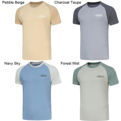 BTI-11E-1017 Solid color mixed short sleeve T-shirt