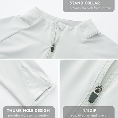 BTI-11E-1018 UPF 1/4 zip long sleeve shirt