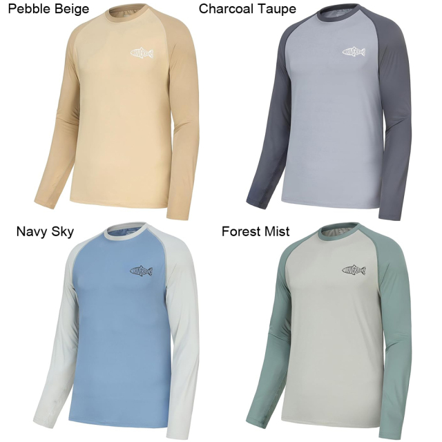 BTI-11E-1013 Solid color mixed long sleeve T-shirt