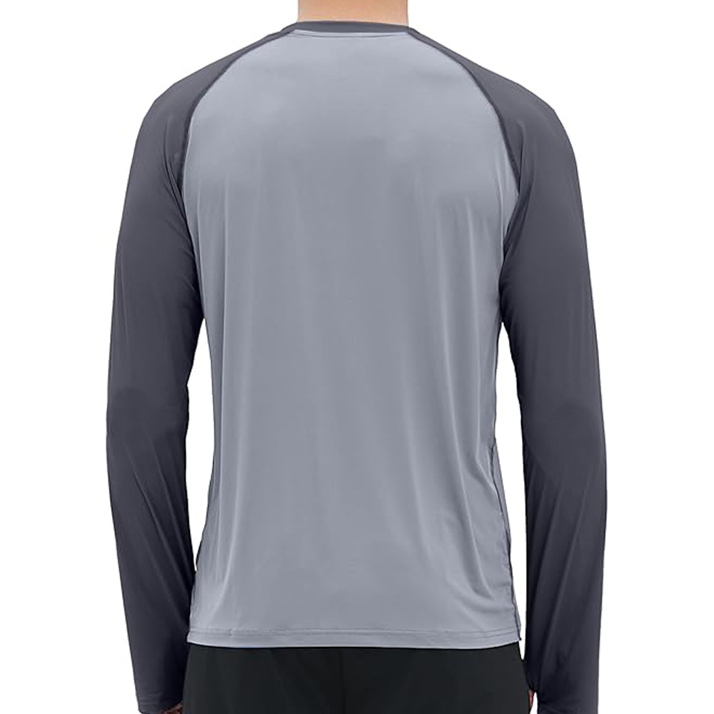 BTI-11E-1013 Solid color mixed long sleeve T-shirt