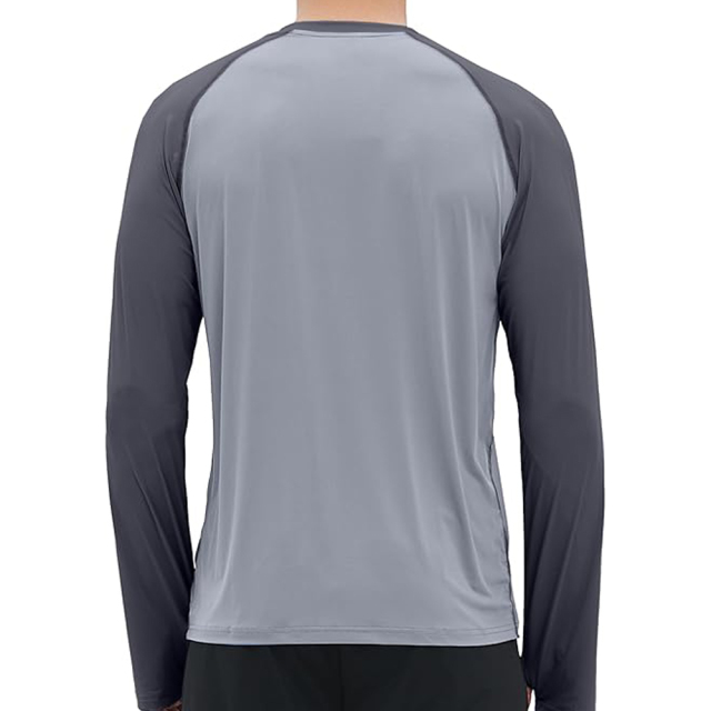 BTI-11E-1013 Solid color mixed long sleeve T-shirt