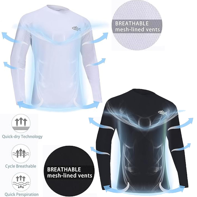 BTI-11E-FT05 Solid color long sleeve fishing T-shirt