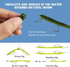 BTI-05D-RC075 Weedless Pre-Rigged Bass Fishing Lures