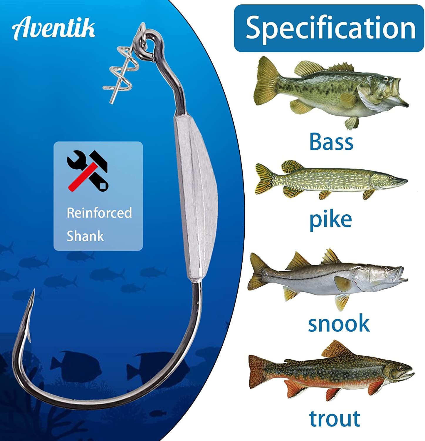 BTI-05B-061 Weighted Swimbait Hooks