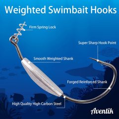 BTI-05B-061 Weighted Swimbait Hooks