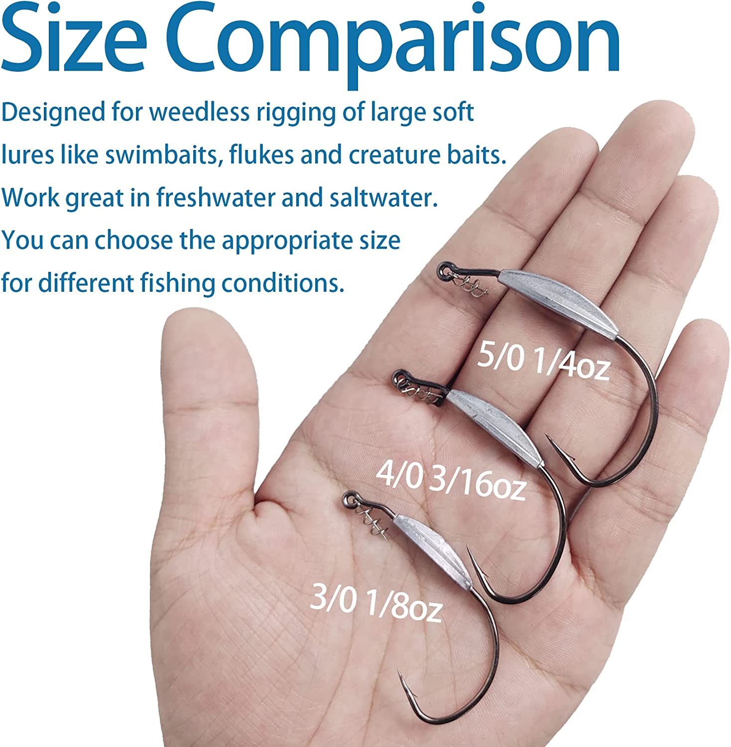 BTI-05B-061 Weighted Swimbait Hooks