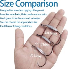 BTI-05B-061 Weighted Swimbait Hooks