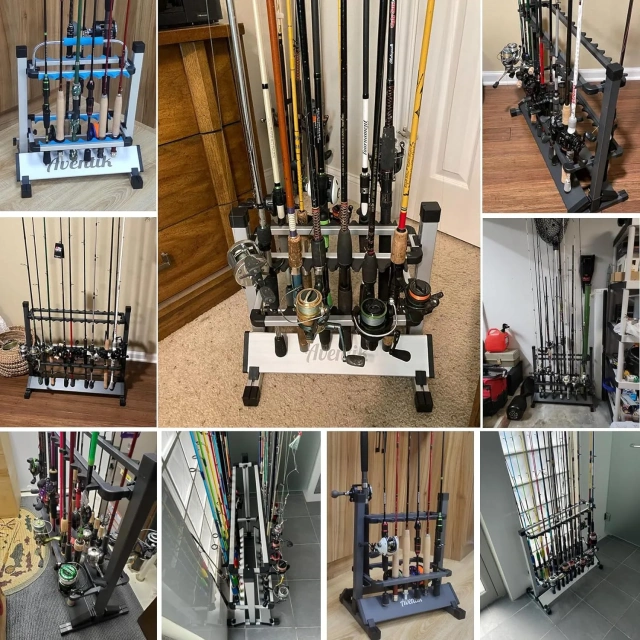 BTI-09E-3153 Aluminum Mini Rod Shelf with Lifting Handle to Hold 12pcs Rods
