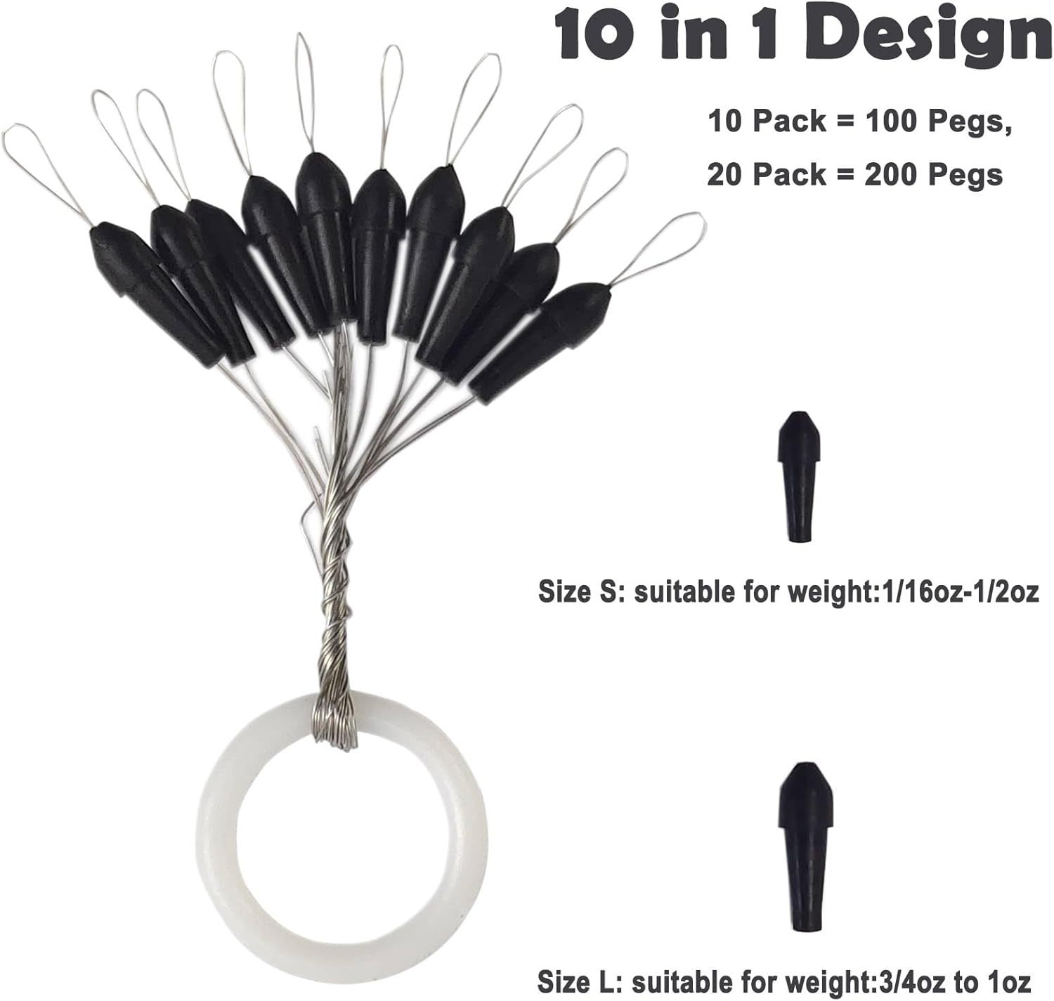 BTI-05B-062 Weight Pegs for Tungsten or Lead Worm/Flipping Weights