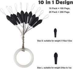 BTI-05B-062 Weight Pegs for Tungsten or Lead Worm/Flipping Weights
