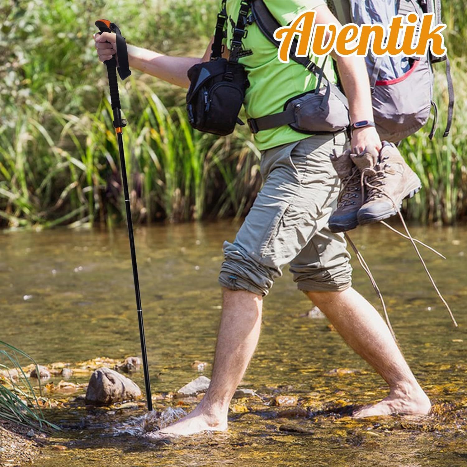 BTI-09E-093 Depth Safety Warning Sign Coated Stainless Steel Wading Staff