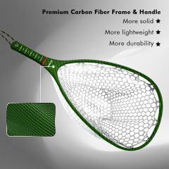 03A-CBLB04/CBLB05 Light Weight Carbon Fiber Landing Net With 3K Cloth