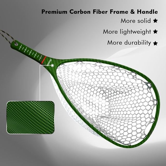 03A-CBLB04/CBLB05 Light Weight Carbon Fiber Landing Net With 3K Cloth
