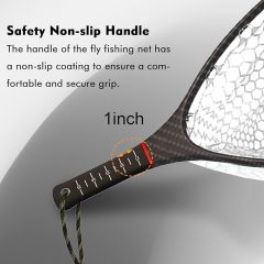 03A-CBLB04/CBLB05 Light Weight Carbon Fiber Landing Net With 3K Cloth