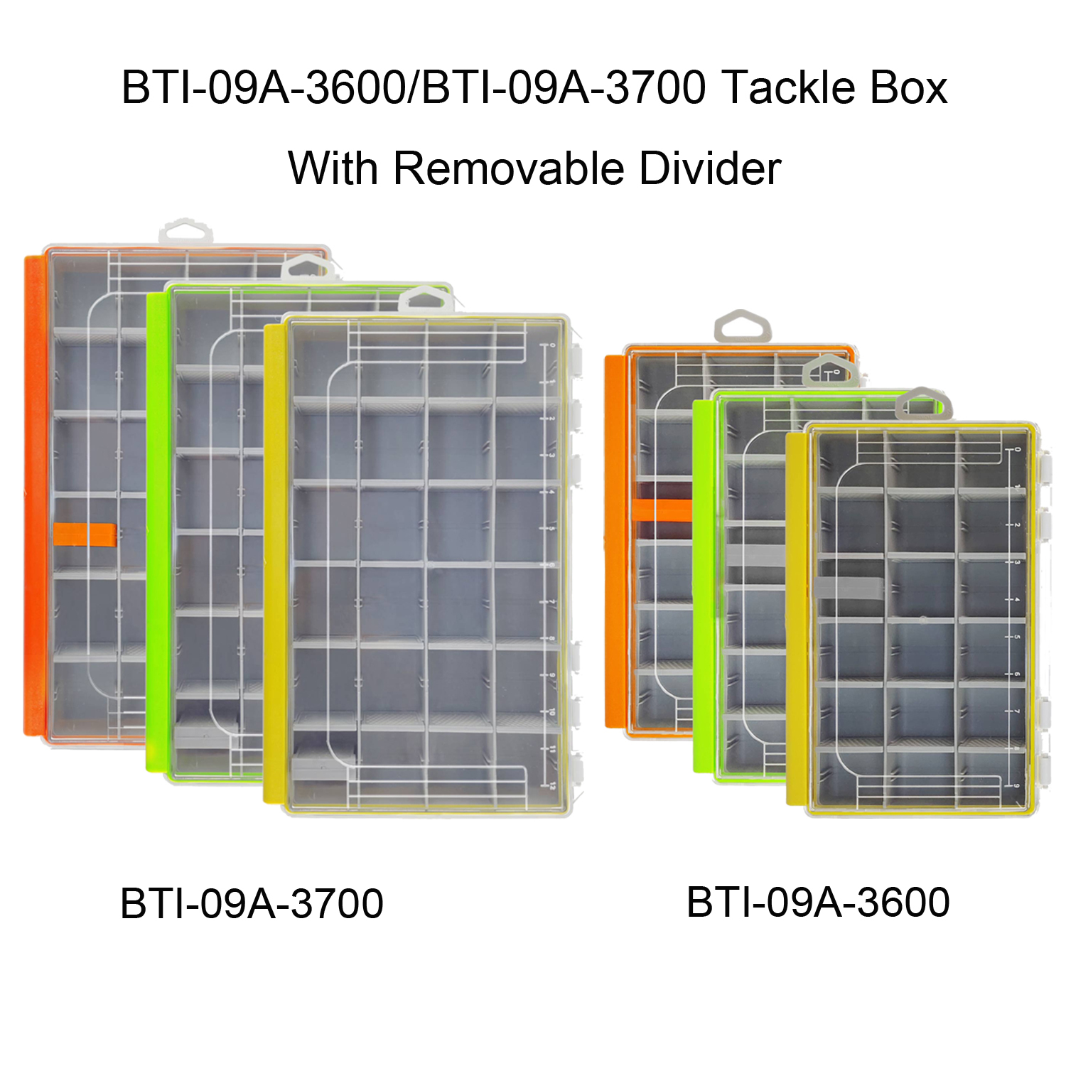 BTI-09A-3600/BTI-09A-3700 Tackle Box With Removable Divider