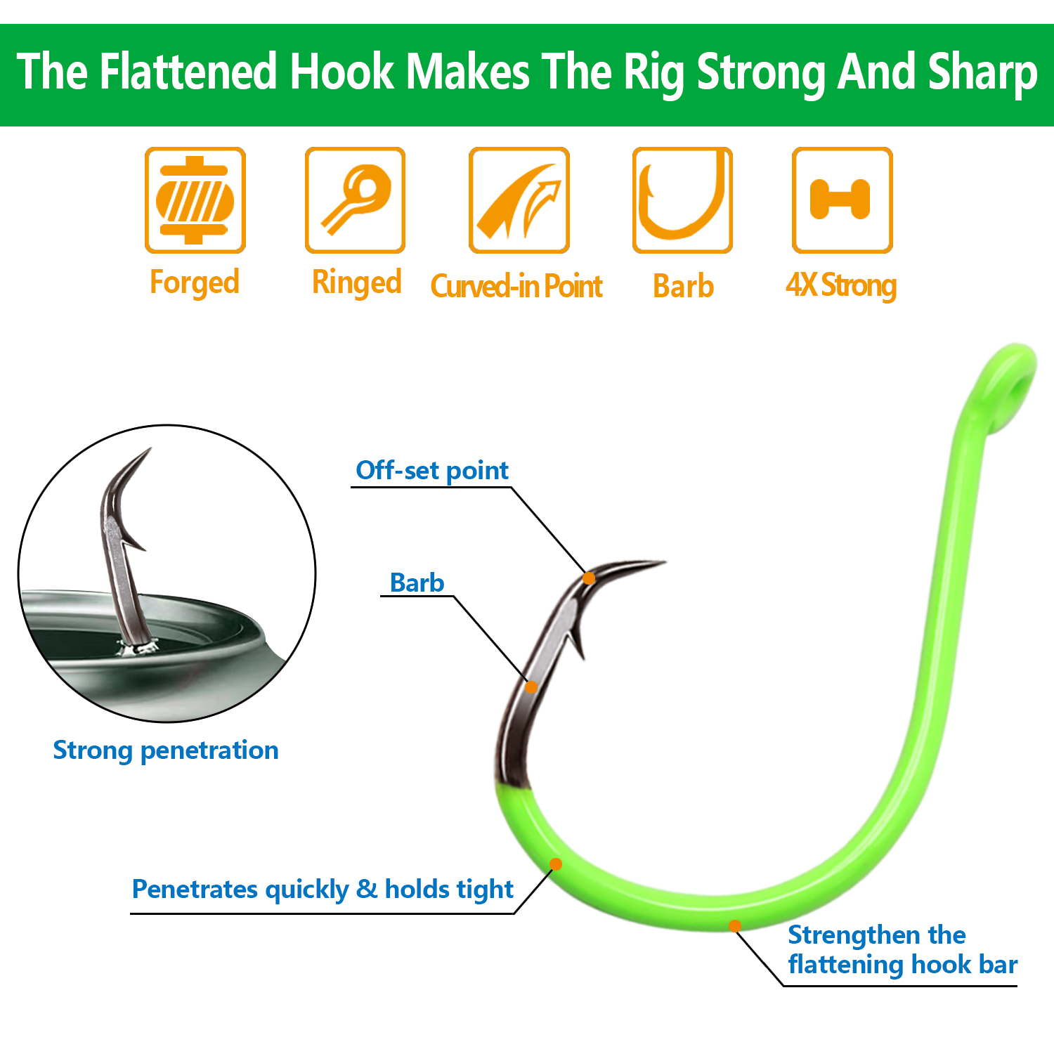 BTI-06G-001 Luminous Octopus Hook