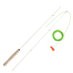 Transparent S Fiberglass Practice Fly Rods 2 sections