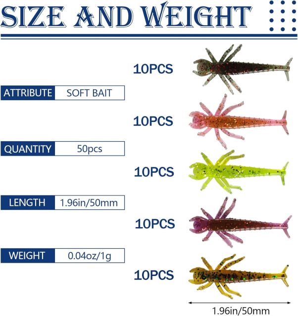 BTI-05D-RC077 Water Bug Soft Plastic Fishing Lures