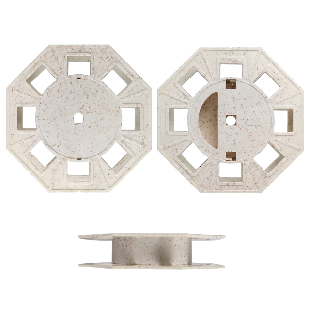 Environmentally friendly square plastic spool for fly line
