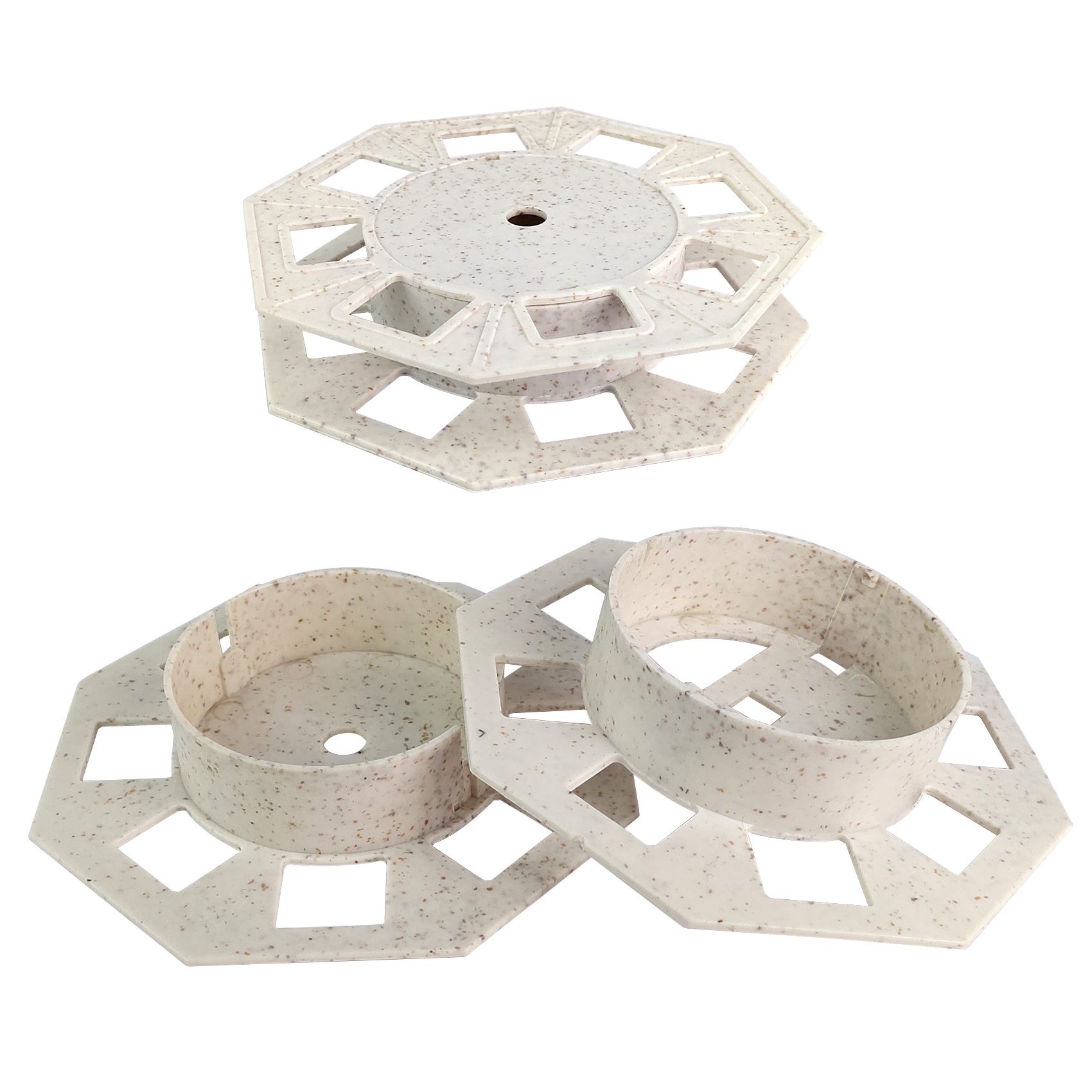 Environmentally friendly square plastic spool for fly line