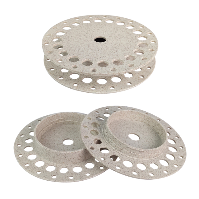 Environmentally friendly round plastic spool for fly line