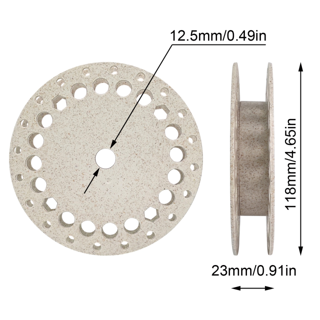 Environmentally friendly round plastic spool for fly line