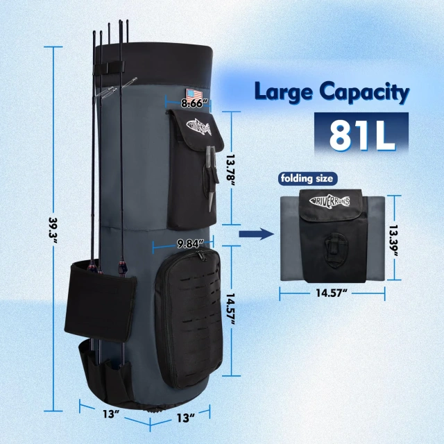Foldable Waterproof Large Storage Rod Bag 81L & 108L