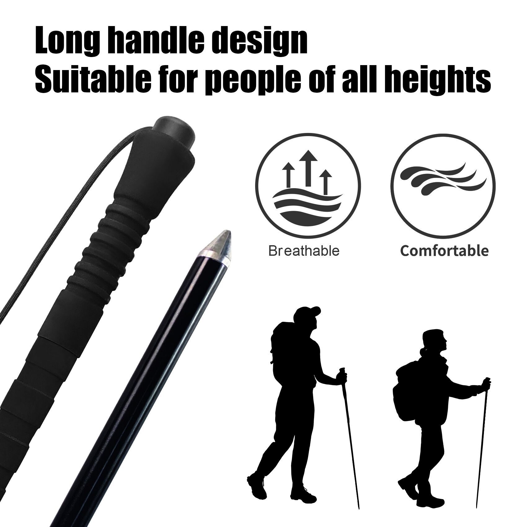 BTI-09E-095 Long Handle Wading Staff with Lock